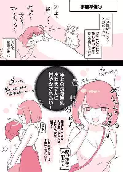 Psycho Les Senpai ga 1000-bon Ureta Kinen ni Les Fuuzoku ni Itte Kimashita Repo