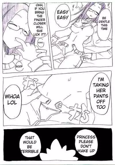 The princess is fucked in her sleep by an entourage of geeks