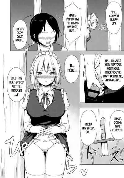 (C95) [Tekomenchi (Techi)] Misete, Nukasete! Sakuya-san (Touhou Project) [English] [desudesu]