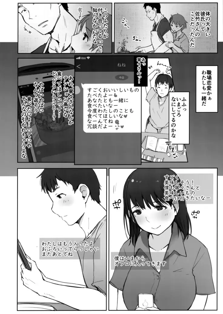 Hajimete no Kanojo ga Beit Saki no Kowai Dansei Shain ni Oishiku Itadakarechatta Hanashi