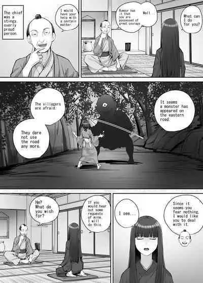 Maegami Pattsun Kurokami Long no Onnanoko ga Youkai o Taiji suru Ohanashi