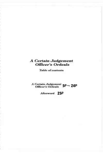 Toaru Junan no Judgment | A Certain Judgement Officer's Ordeals