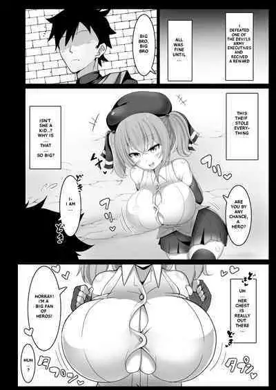 Chichi ga Dekai dake no Touzoku Musume nanka ni Makeru Wake Nai daro!! | Rogue that uses her breast to defeat others, I won't lose!!