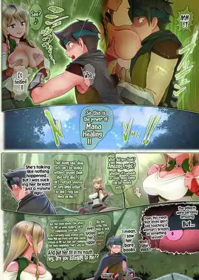 [Horiishi Horuto] Fel to Mana no Mori -Taieki de Tairyoku Kaifuku sasetekureru Bakunyuu Healer Elf- | Fel and the Forest of Mana -The big titty elf healer recovers my stamina with her bodily fluids- [English]